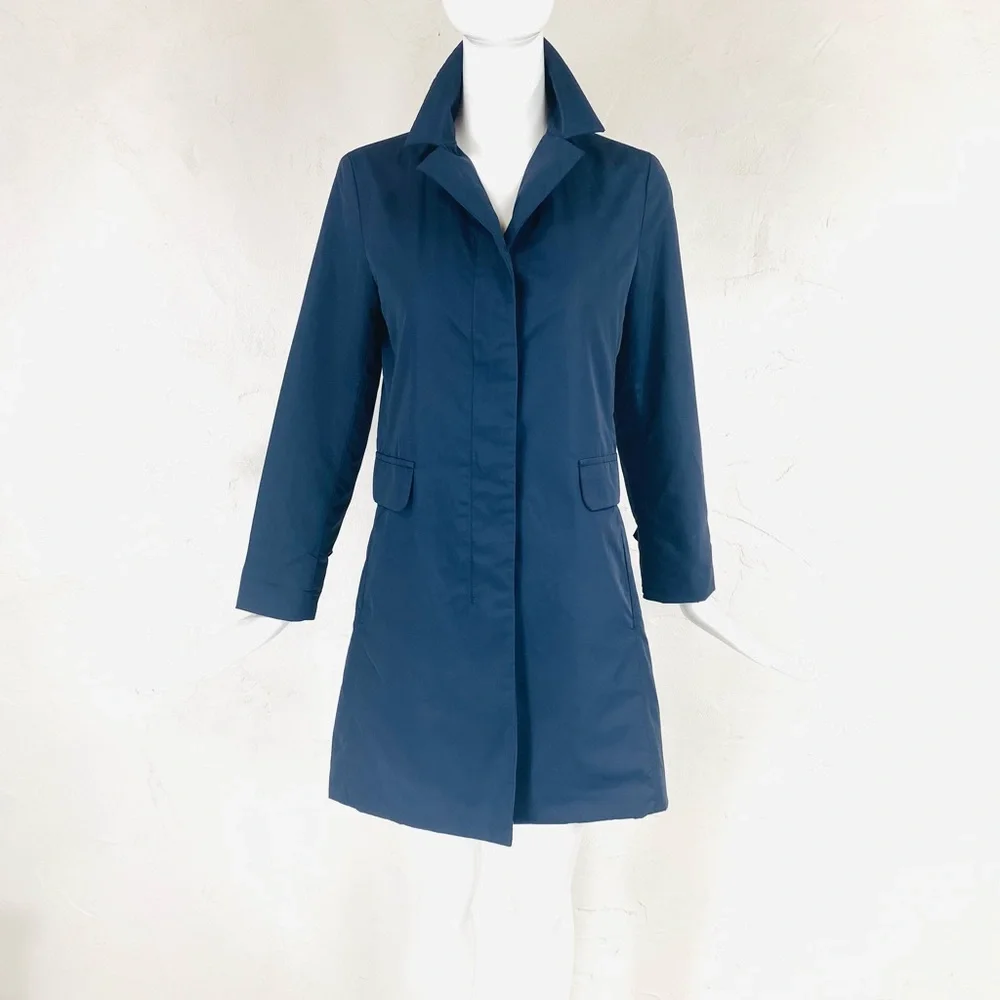 ❤️SOLD❤️ MAXMARA WEEKEND Navy Rain Trench Coat, 0 - Picture 6 of 12